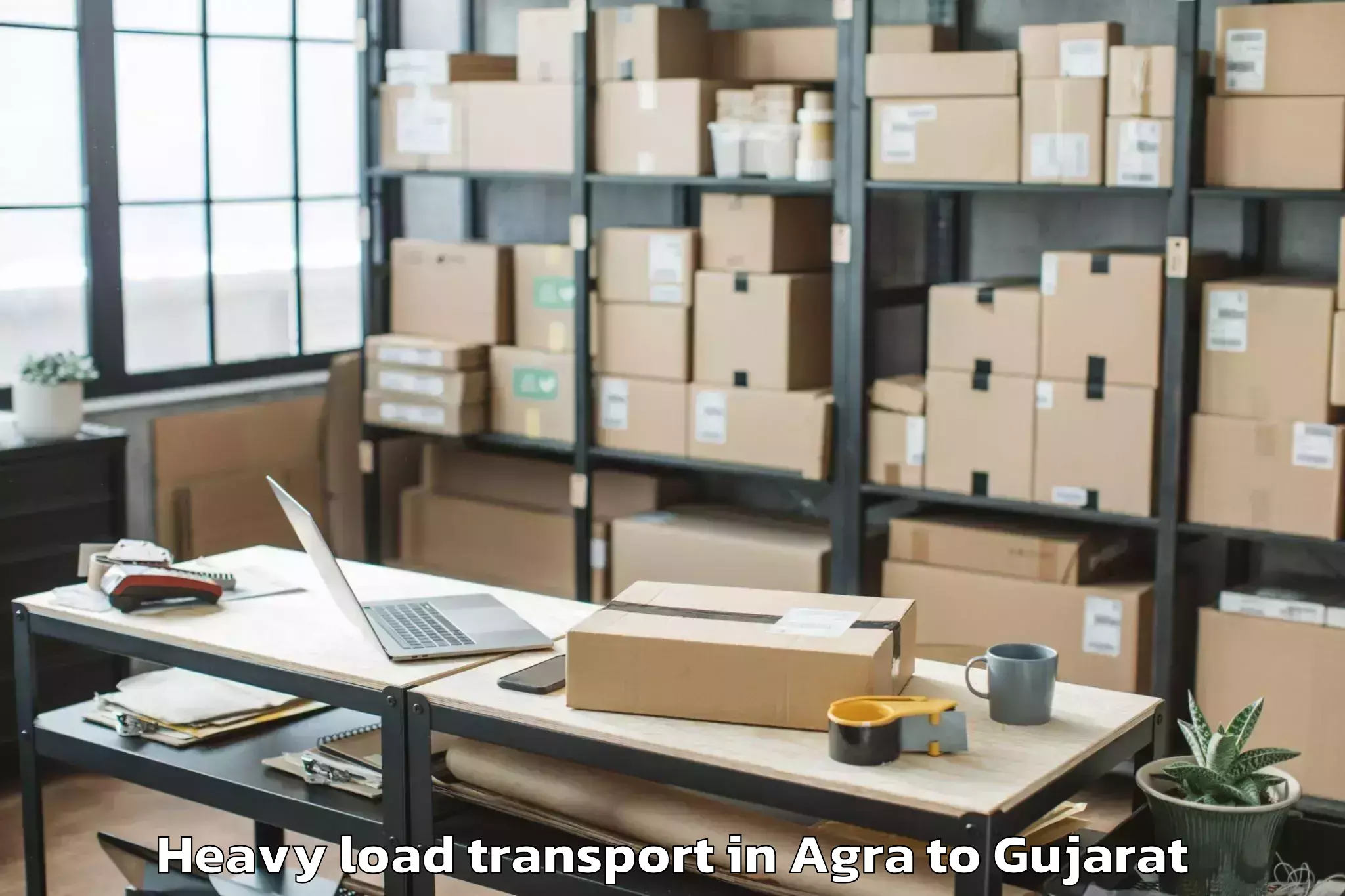 Hassle-Free Agra to Sardar Patel University Vallab Heavy Load Transport